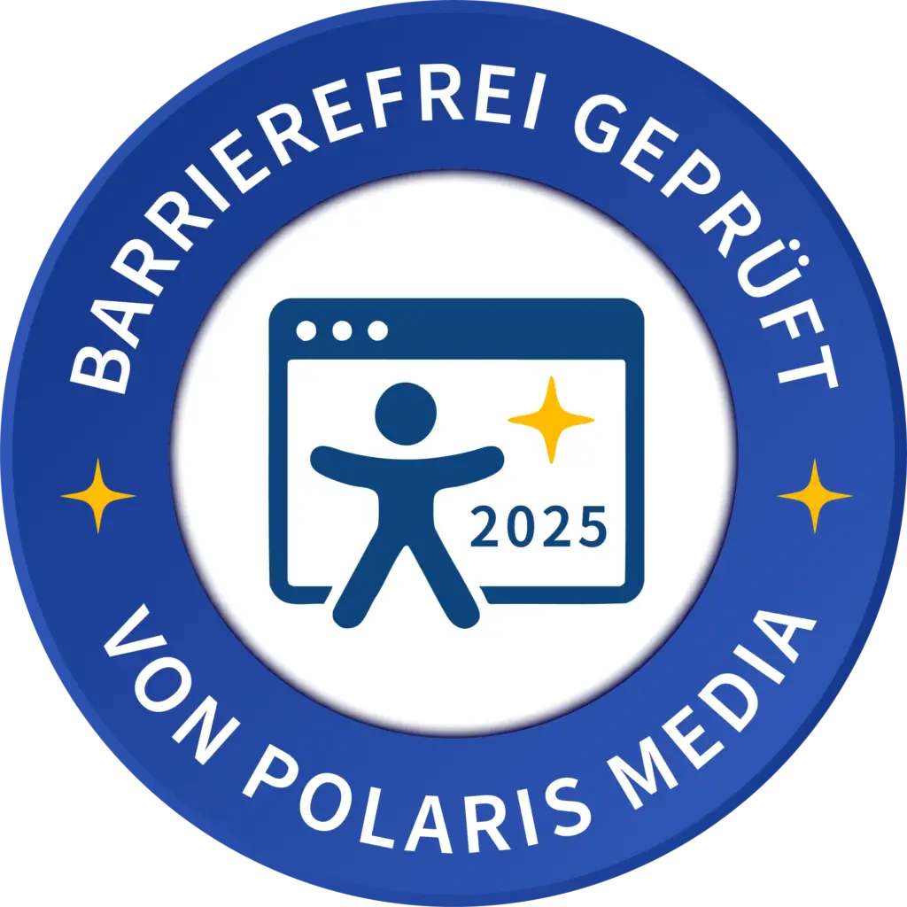 Barrierefrei Geprüft von Polaris Media GmbH